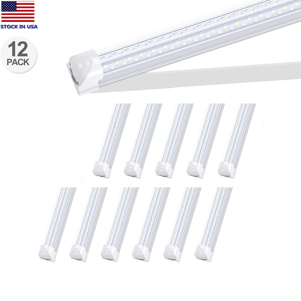 12Pack 8FT LED Shop Light 120W T8 Tube Fixture for Garage