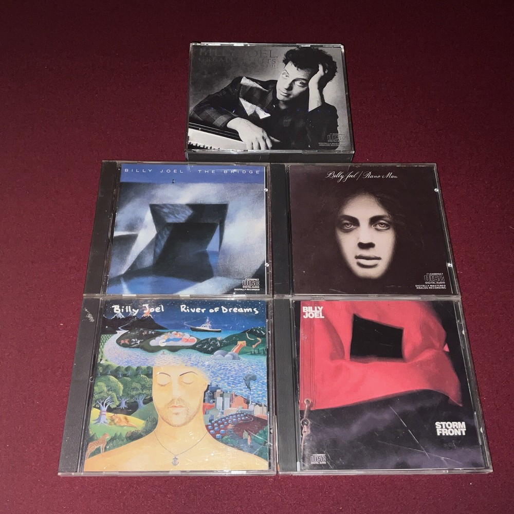 Lot Of (5) BILLY JOEL CDs Greatest Hits, Piano Man, Bridge, River Of Dreams