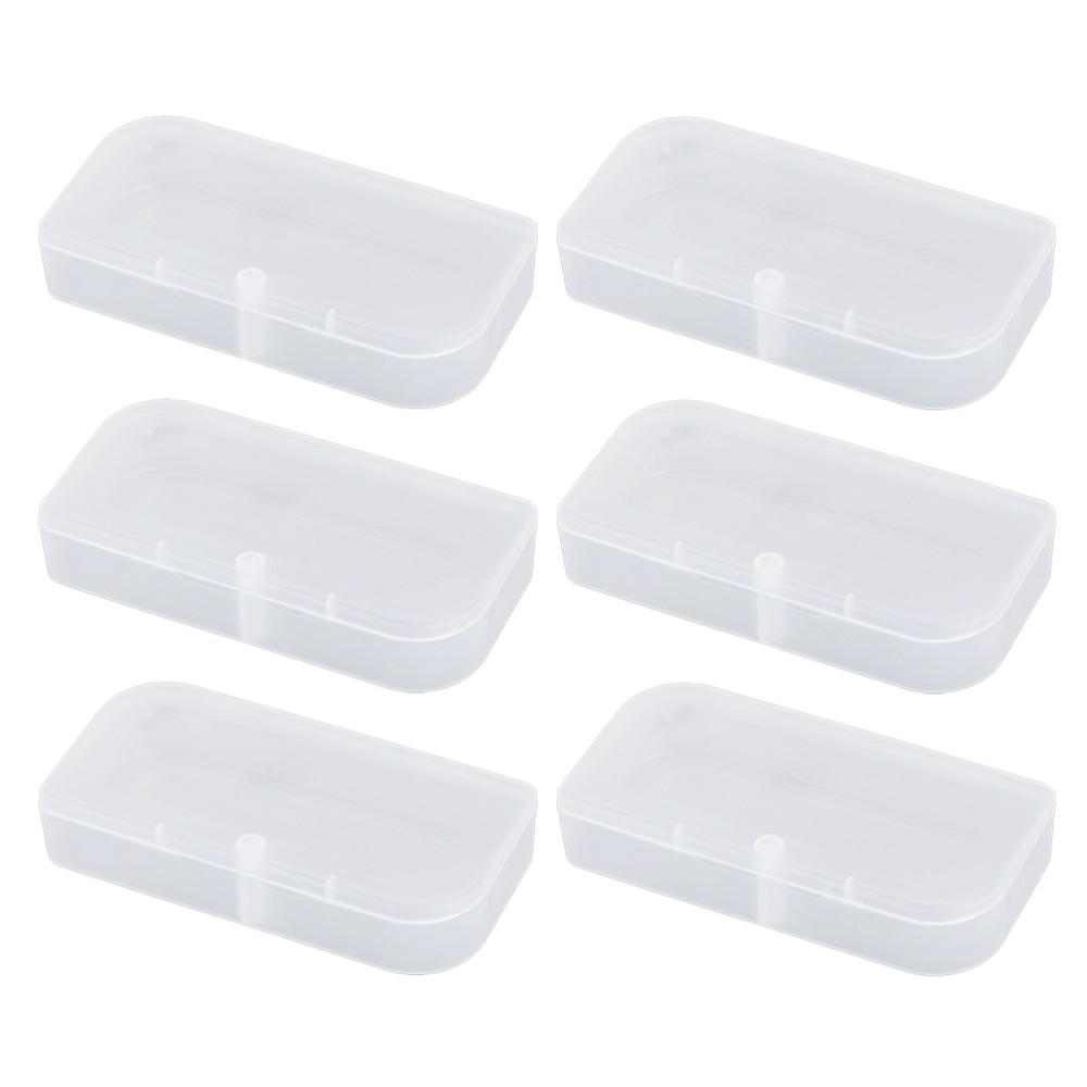 6Pcs Clear Plastic Storage Box for Parts and Organizer Collection