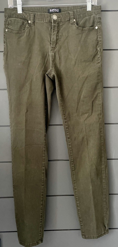 Buffalo David Bitton Women's Size 6/28 Hope Mid Rise Skinny Stretch Pants, Green