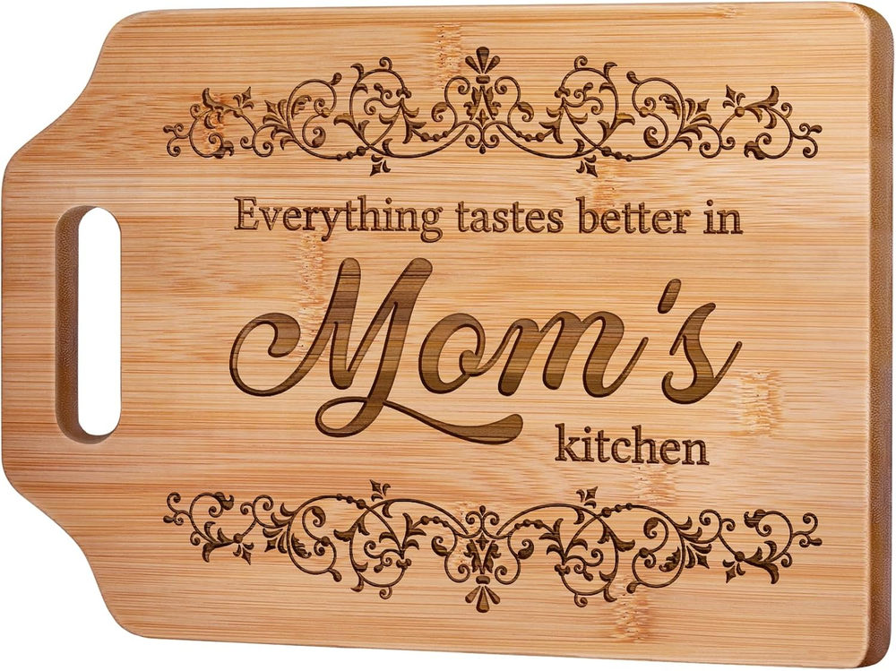Engraved Bamboo Cutting Board - Perfect Gift for Mom on Any Occasion