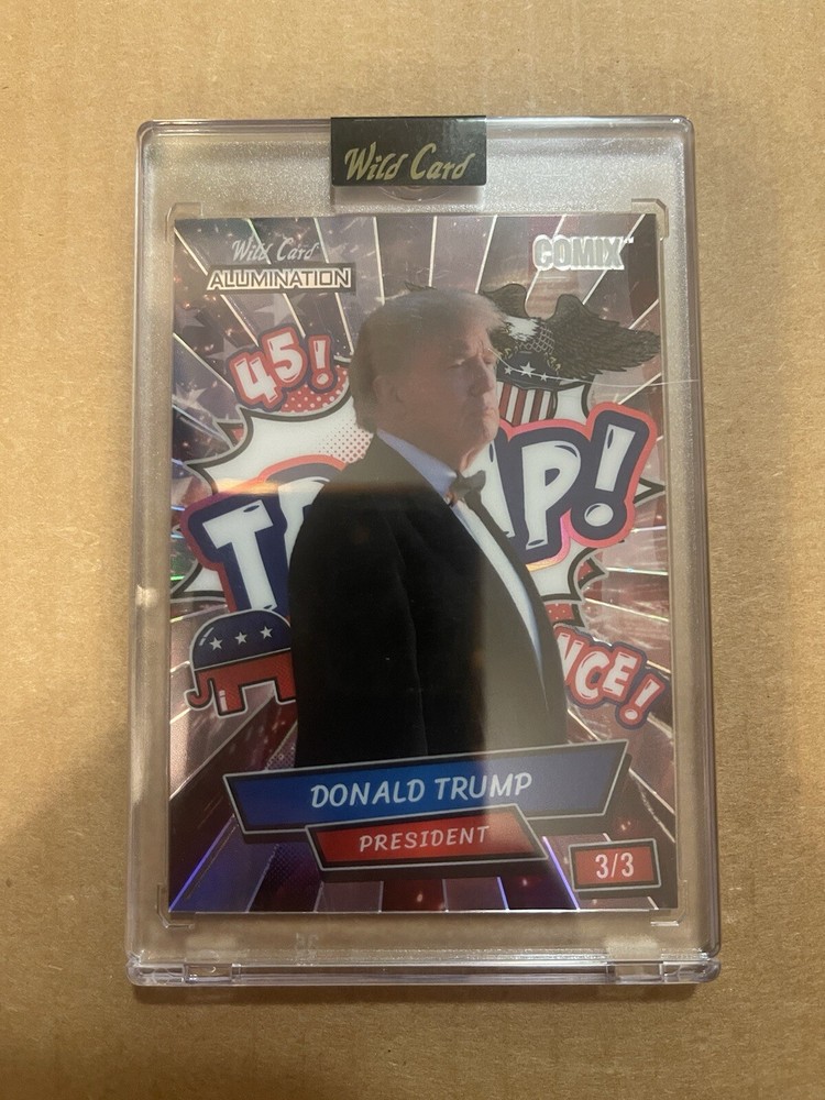 Donald Trump, 2024 Wild Card, Inc Alumination Comix, TRUMP! 45! 3/3 Black Tie