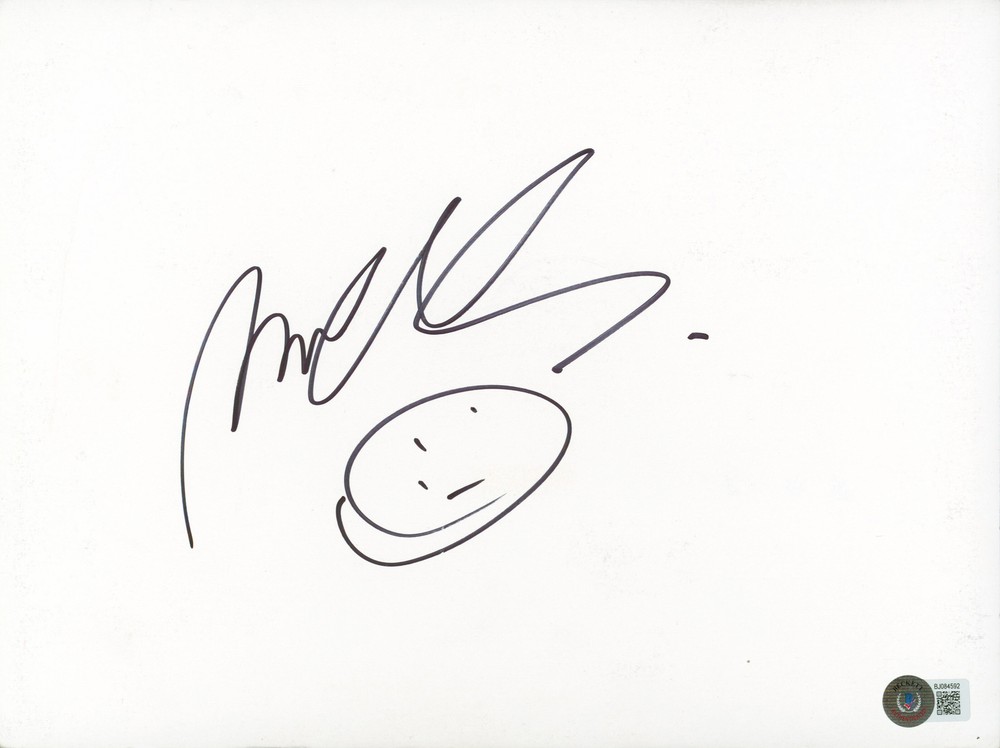 Maxwell Authentic Signed 9x12 Hand Drawn Sketch Autographed BAS #BJ084595