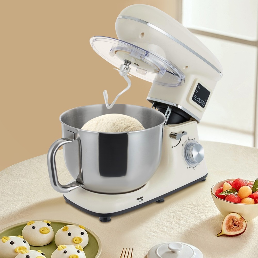 6.5QT 1350W 6-Speed Electric Stand Mixer with LCD Display & Bowl