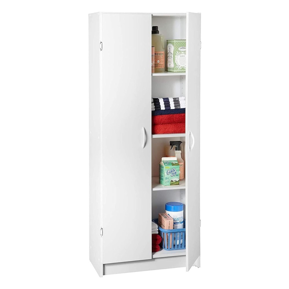 Pantry Cabinet with 2 Doors and Adjustable Shelves for Kitchen Storage