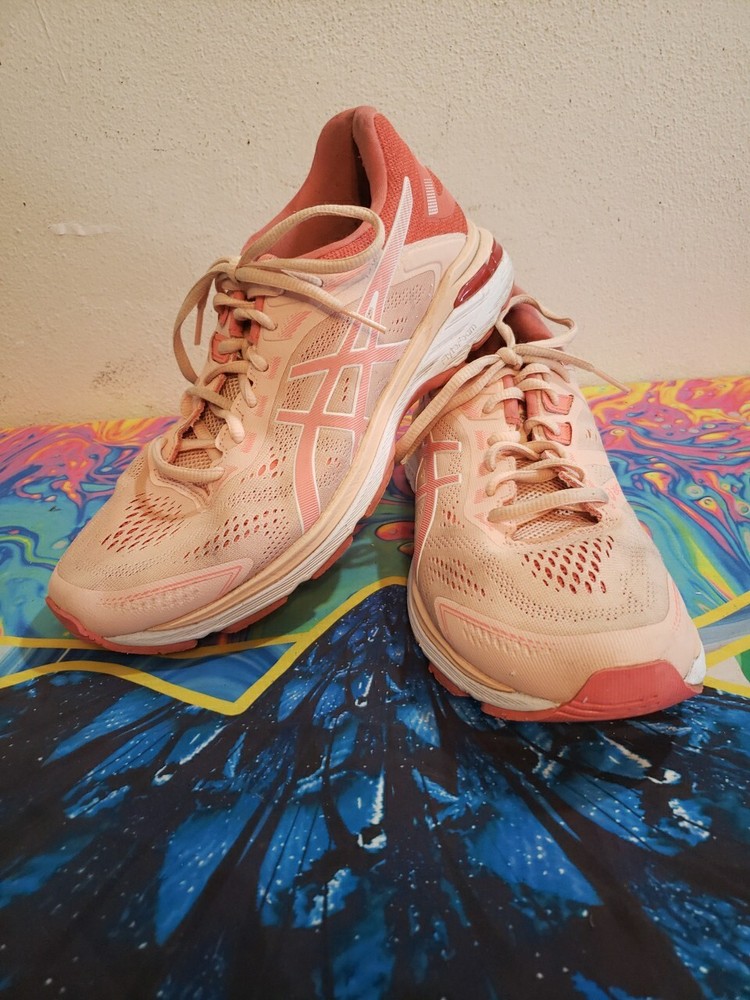 Asics GT-2000 7 1012A147 Women Size US 9 Peach Athletic Pink Running Shoes A+