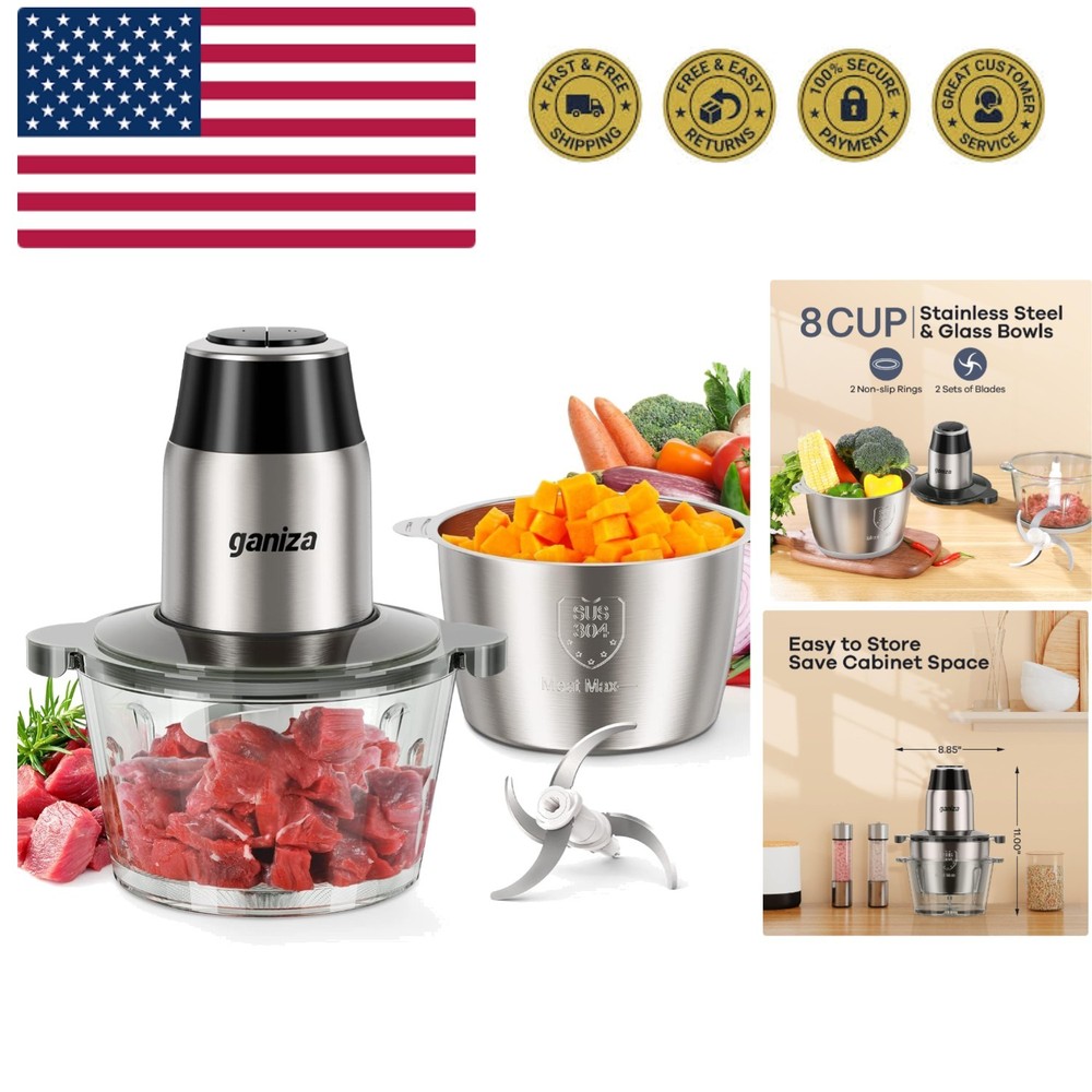 Food Processors, Electric Food Chopper with Meat Grinder & Vegetable Chopper ...