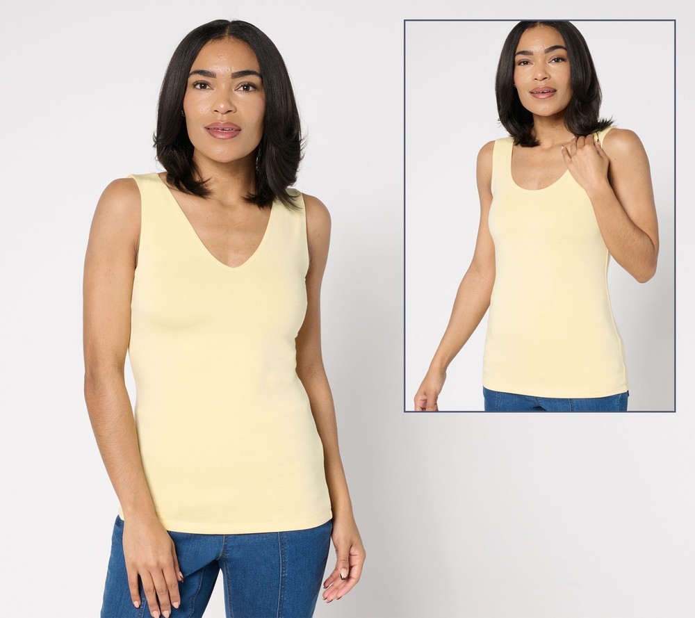 Joan Rivers Classics Collection Women's Top Plus Sz 4X Wardrobe Yellow A645453