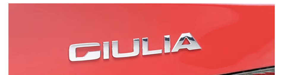 Silver GIULIA sticker rear LOGO style badge sticker suitable for Alfa Giulia