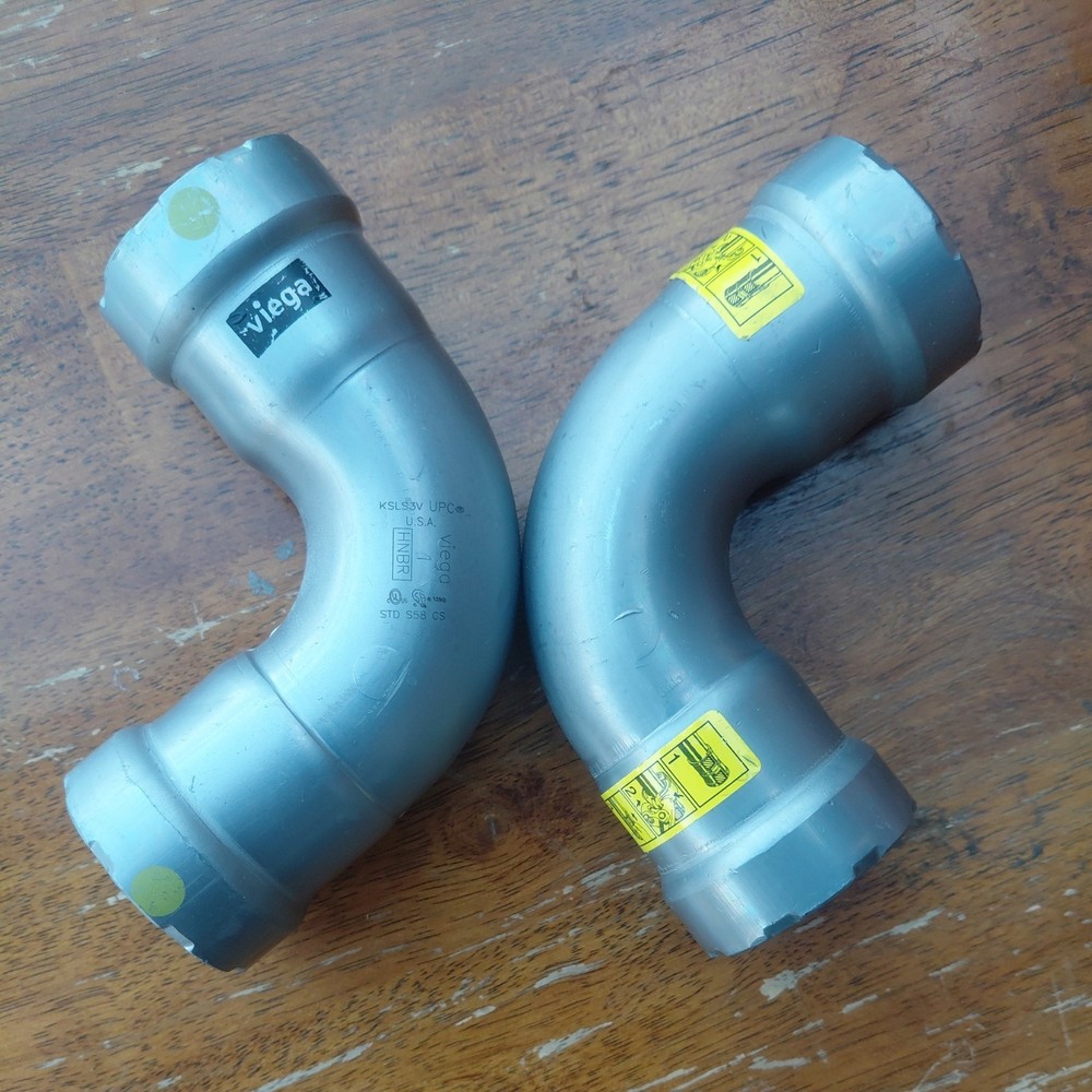 2 LOT 3 Viega MegaPress 90° Press 304 Stainless Steel FKM Seal 1