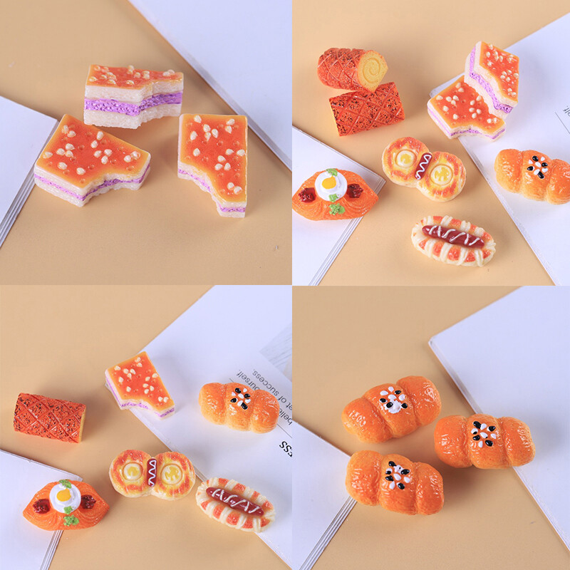5Pcs 1/12 Dollhouse Simulation Bread Set Dollhouse Kitchen Dessert Accessories