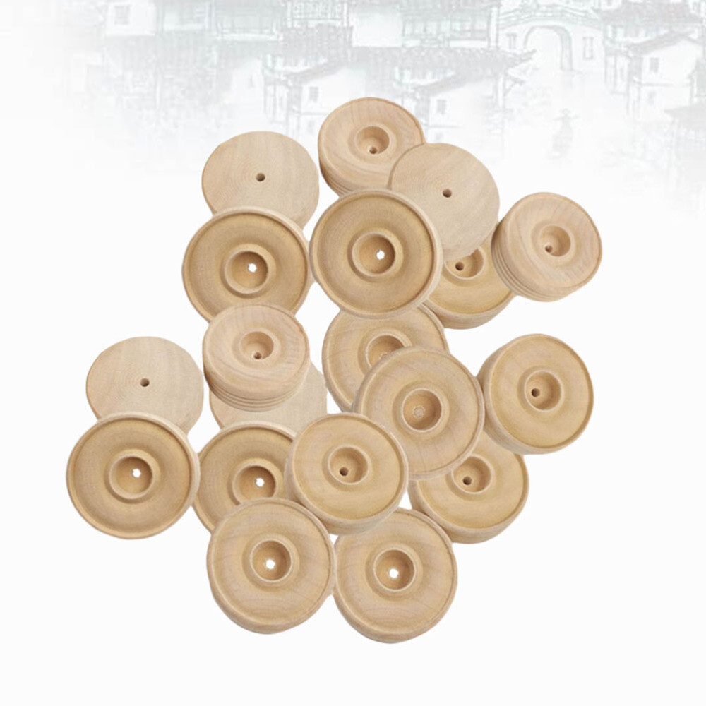 30 Pcs Small Solid Wood Wheels for DIY Toys and Handmade Craft Projects  