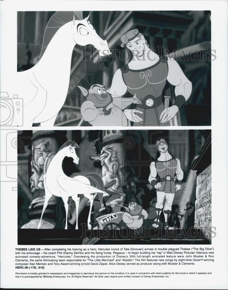 Press Photo Hercules Phil Pegasus Characters 