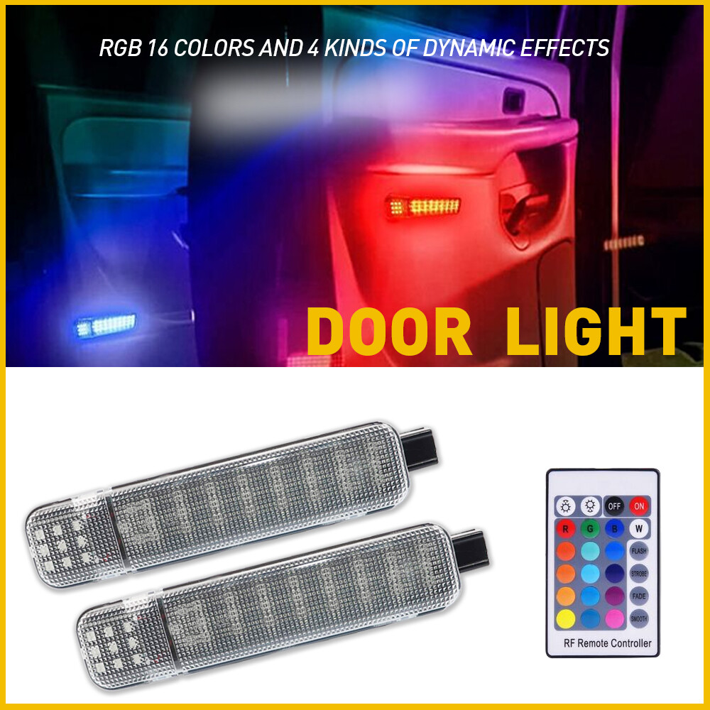 2X RGB LED Courtesy Door Lights For 1995-2006 Tahoe Chevrolet Suburban 1500 2500