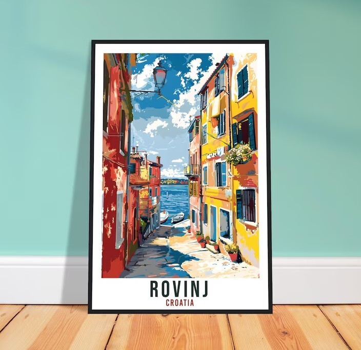 Rovinj Croatia Travel Print Wall Art for Home Décor