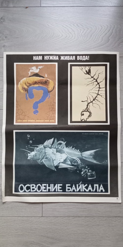Vintage Original  Soviet Era Ecological Poster Environment Safety Green Peace #6