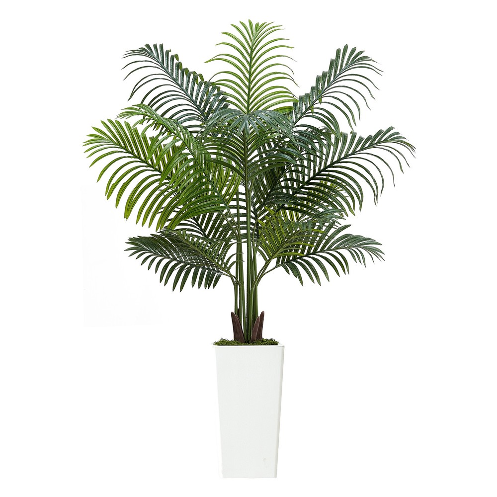 Uimoso 5ft Artificial Areca Palm Tree with Pot Indoor Plant Faux Home Decor