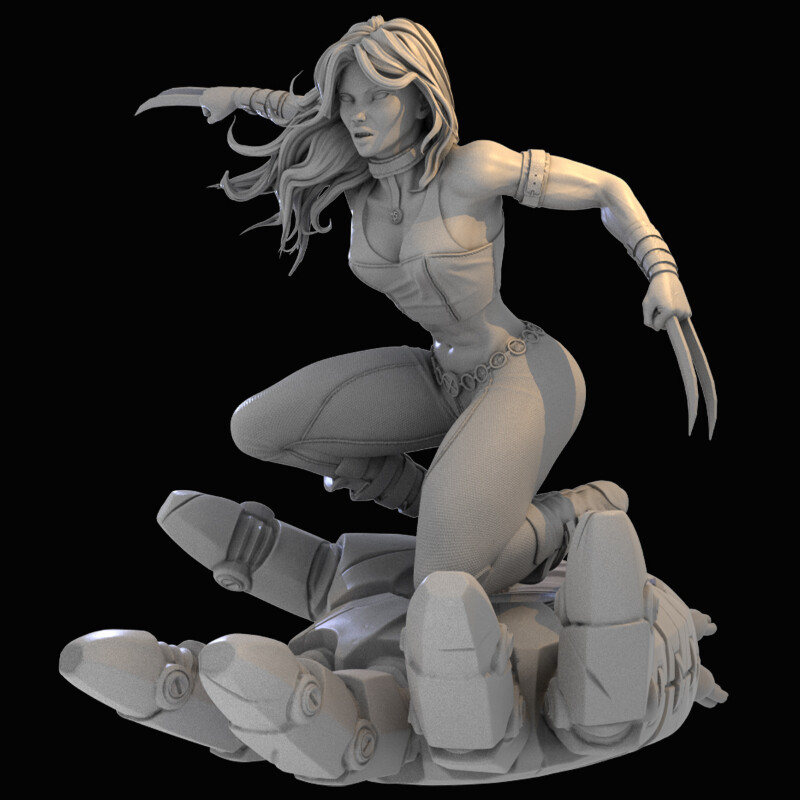 Wolverine Female Diy Resin Figure 1/24 Scale Model Kit Unpainted Unassembled Toy