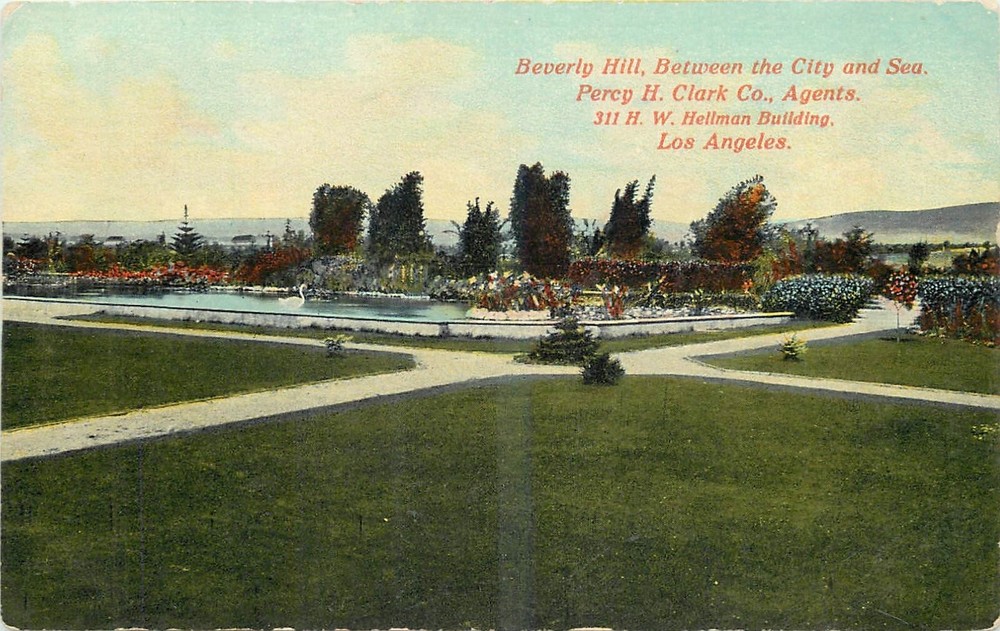 c1910 Los Angeles California Balloon Route Excursion Trolley Postcard 25-2142