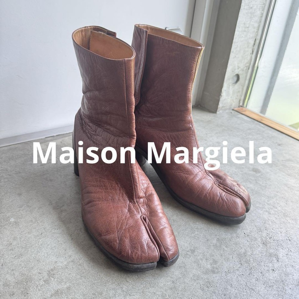 Maison Margiela Vintage Leather Tabi Boots Brown 42 Men Boots Original LTD Colle