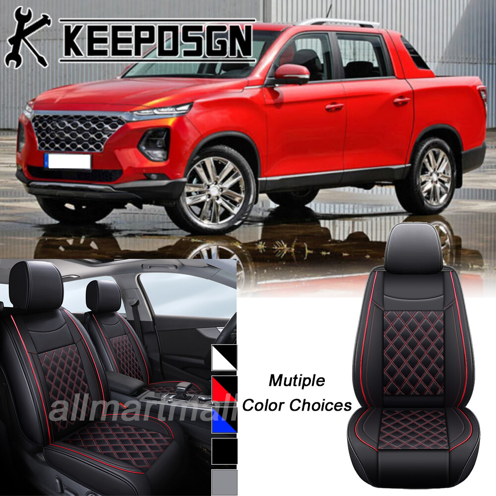 For Hyundai Santa Cruz Truck Car Seat Covers Full Set Leather Front 5/2 Seater