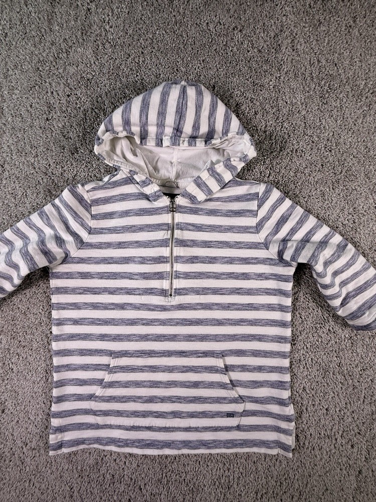 Tommy Hilfiger Women’s 1/4 Cotton Hoodie Striped Size Medium
