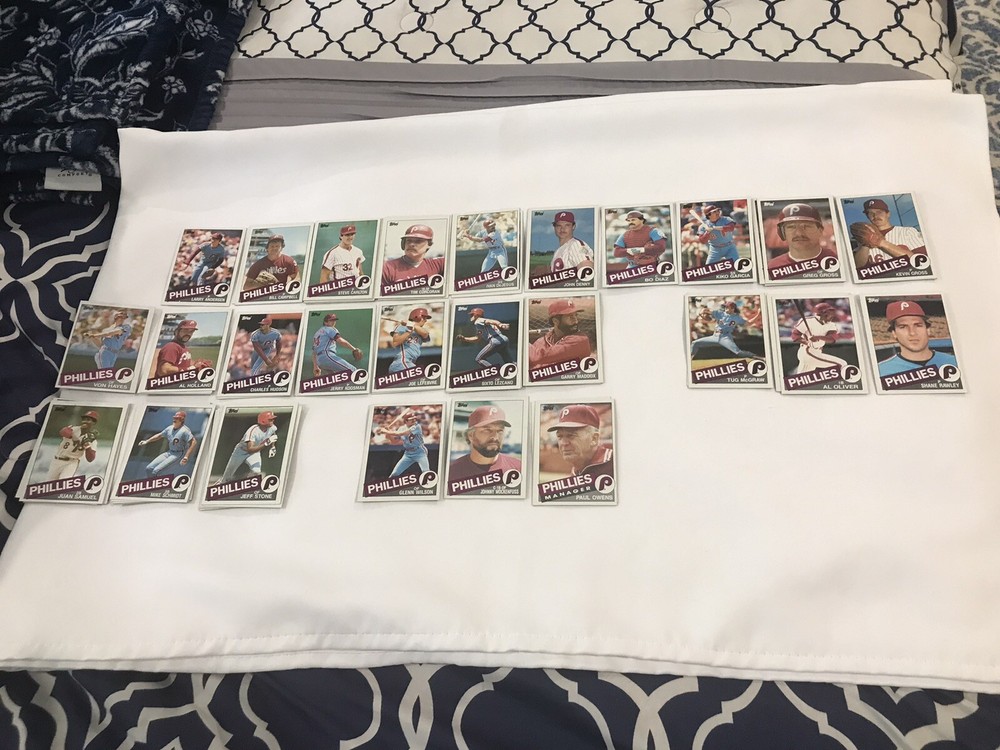 1985 Topps Baseball Philadelphia Phillies Carlton Schmidt Lot Of 63