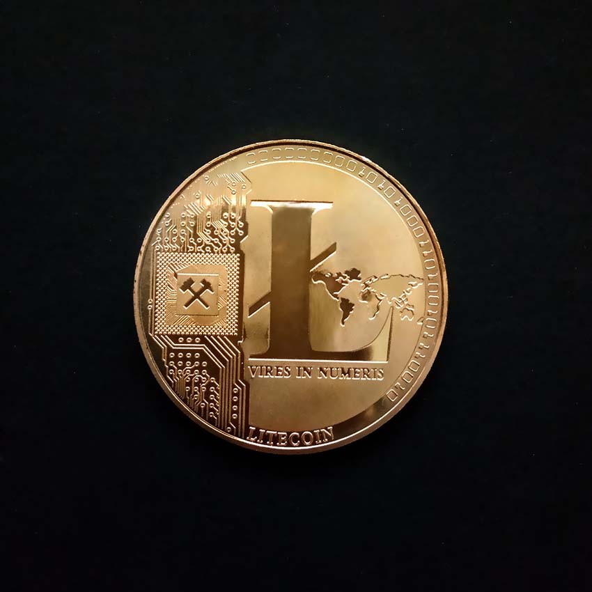 50PCS Litecoin Commemorative Vires in Numeris Medallion Coin Gold Plated