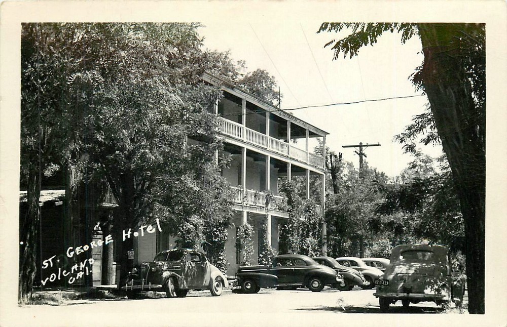 Volcano California St. George Hotel autos occupation RPPC Postcard 25-11270