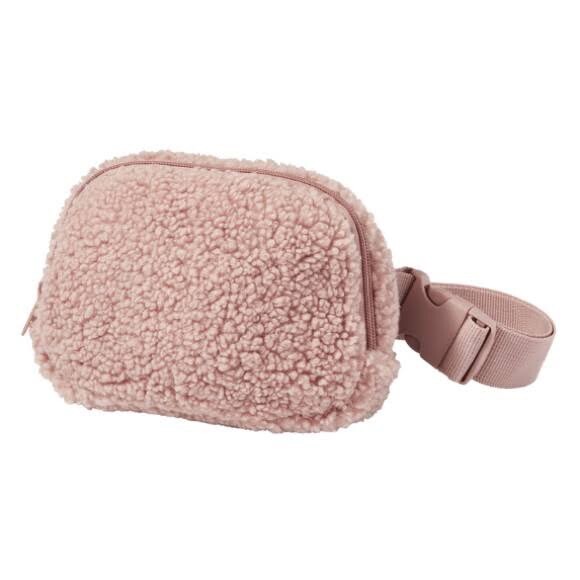 ULTA Shearling Belt Bag Waist Purse Dusty Pink 9x7 Perfect Gift