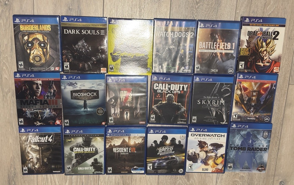 Lot Of PS4 Games, Inc. Dark Souls, Cyberpunk 2077, RE7, Bioshock And Much More
