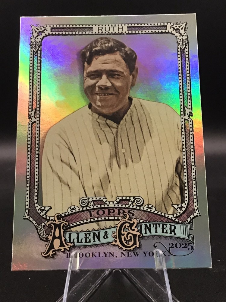 2025 Topps Allen & Ginter Silver Portrait Parallel #28 Babe Ruth, New York Yanke