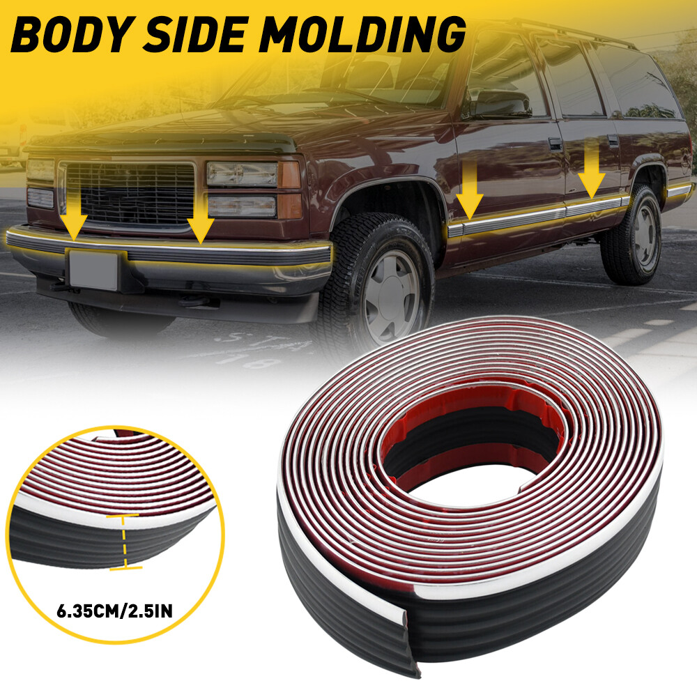 6M Body Side Molding Belt Roll For Chevy GMC SUV Truck Exterior Protector