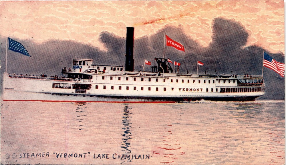 Vermont, Lake Champlain, S. R. Stoddard, National Railway News Co Postcard