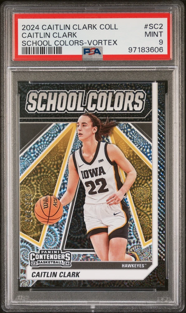 2024 Panini Caitlin Clark Collection - School Colors Vortex #SC2 Caitlin Clark /399 (RC)