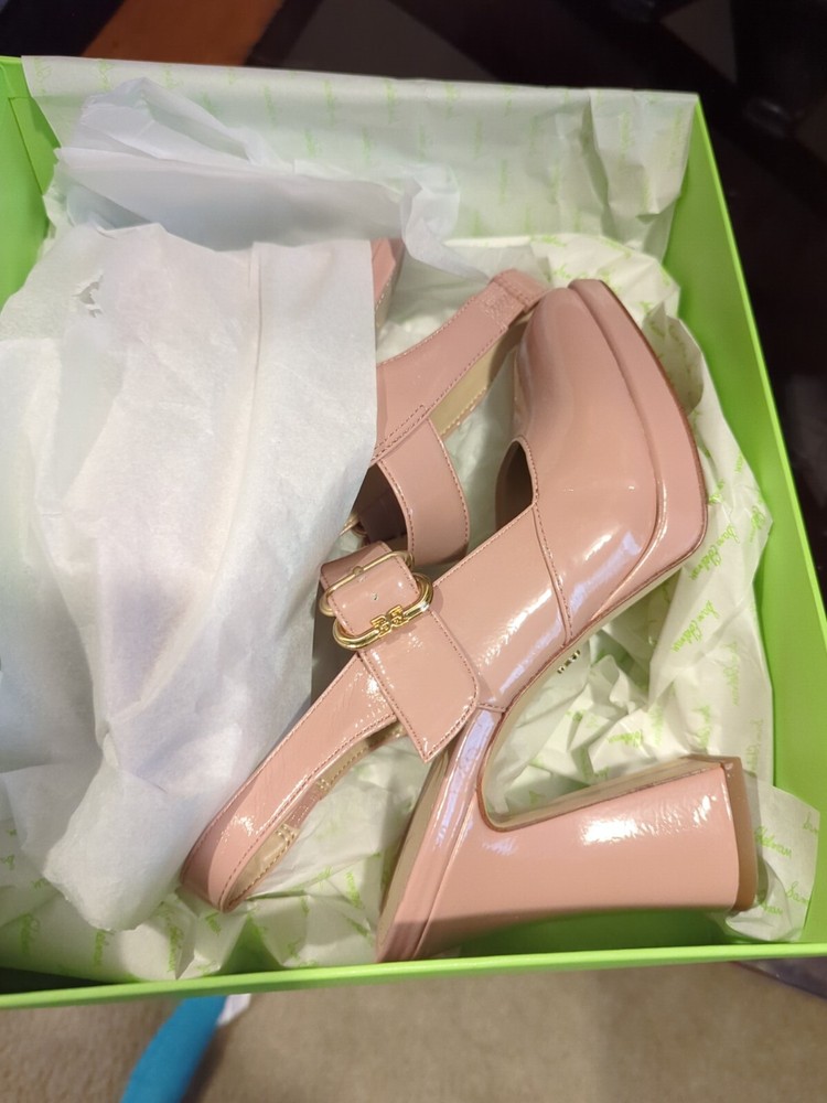 Sam Edelman Jildie Pink Platform Slingback Pump 4.25 Heel Size 7 Medium