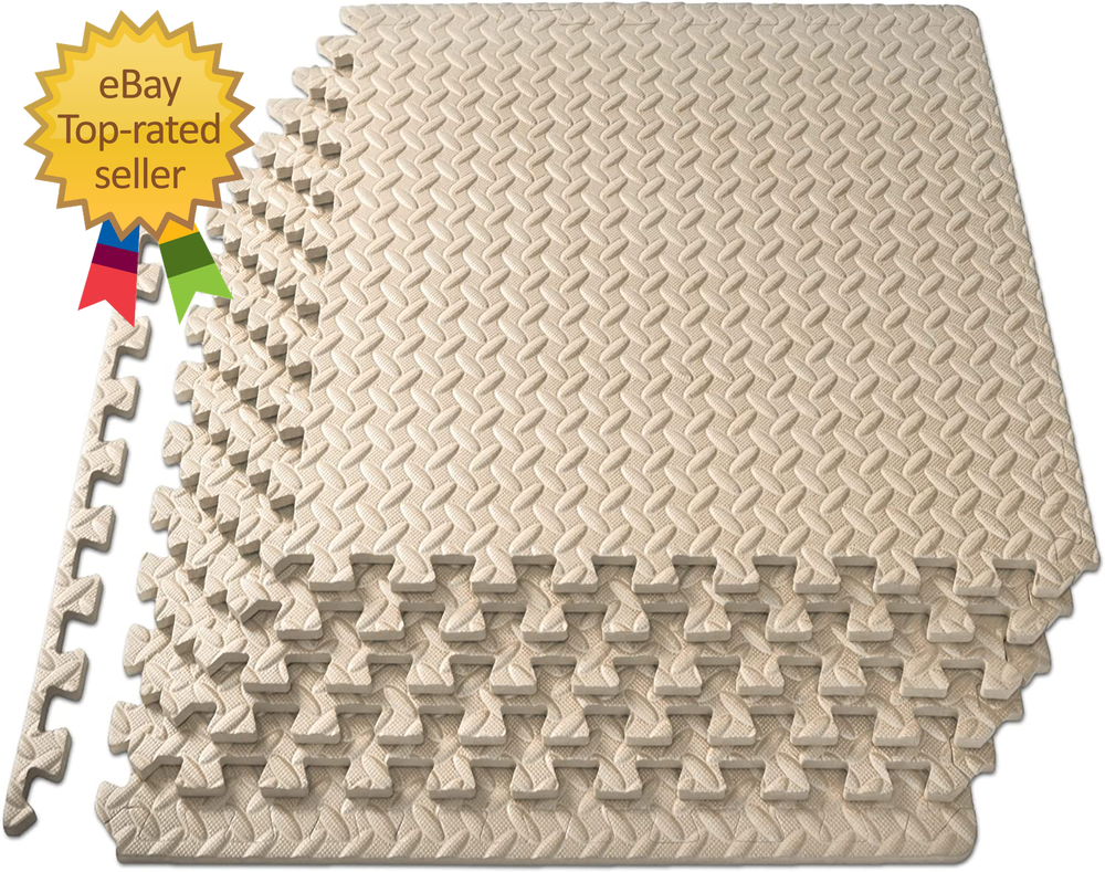 Interlocking EVA Foam Puzzle Exercise Mat for Home Gym 1/2 Inch Thick