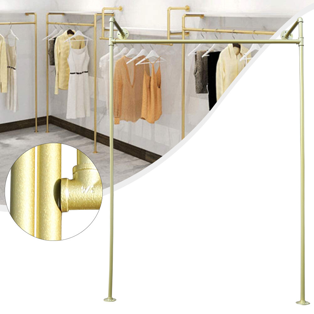 Wall Mounted Clothes Rack Coat Storage Garment Rack Hanger Retail Heavy Duty