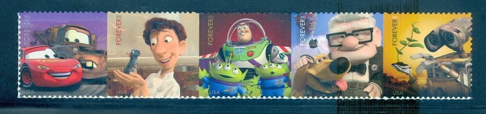 US 4553-4557 Disney, 'Send a Hello',  Strip/5, Mint NH