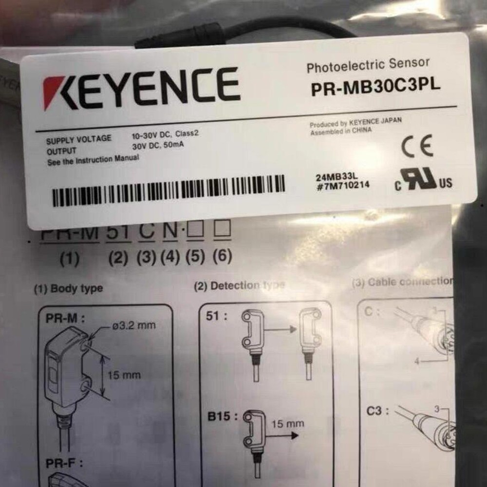 one New keyence Photoelectric sensor PR-MB30C3PL Fast Delivery