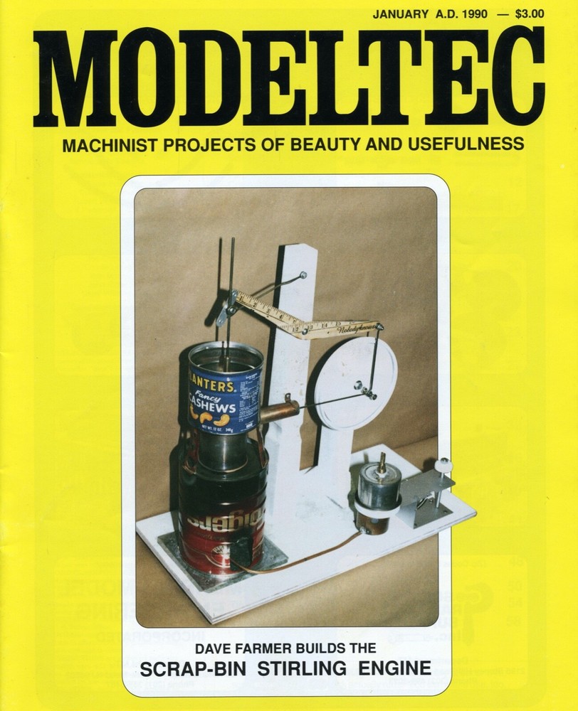 MODELTEC V 6 N 9 January 1990 Dave Farmer Builds the Scrap-Bin Stirling Engine