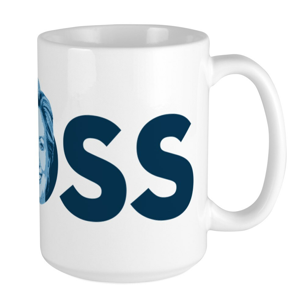 CafePress Hillary BOSS Coffee Mug, Large 15 oz. White Coffee Cup (1891136384)