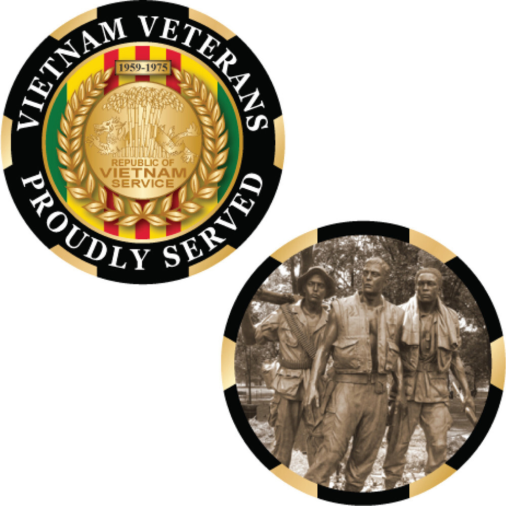 Vietnam Veterans challenge coin 1 3/4