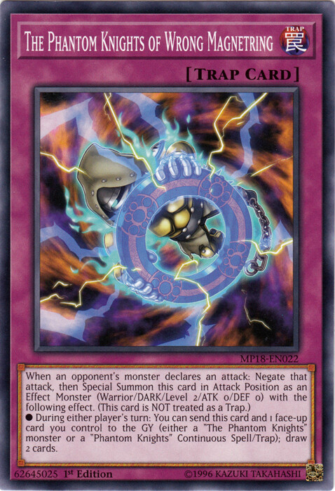 Phantom Knights of Wrong Magnetring MP18-EN022 Common 1st Ed x3