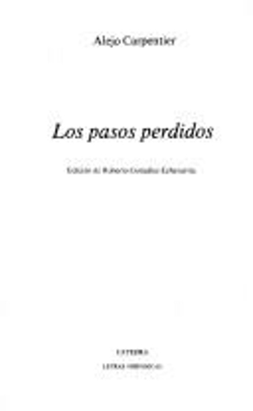 Los Pasos Perdidos Hardcover Alejo Carpentier