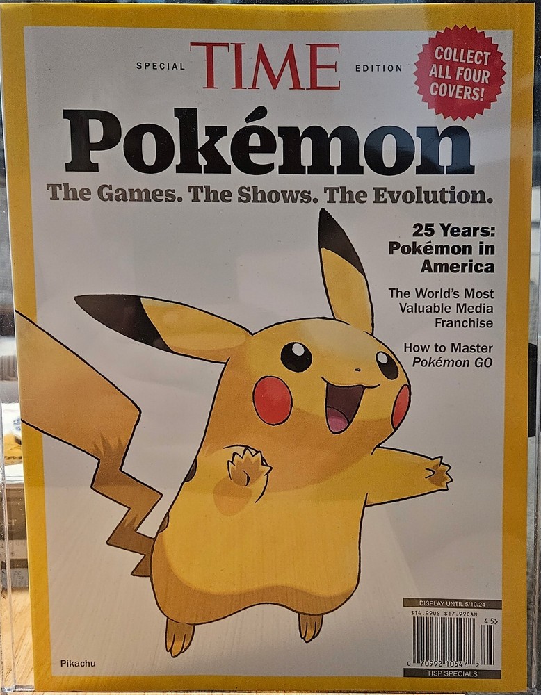 2024 Pikachu Time Magazine Limited Edition Sold Out Mint In Top Loader