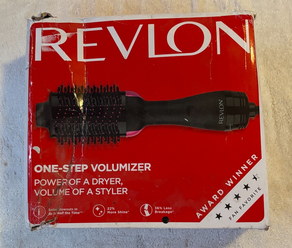 REVLON One-Step Volumizer Original 1.0 Hair Dryer and Hot Air Brush, Black