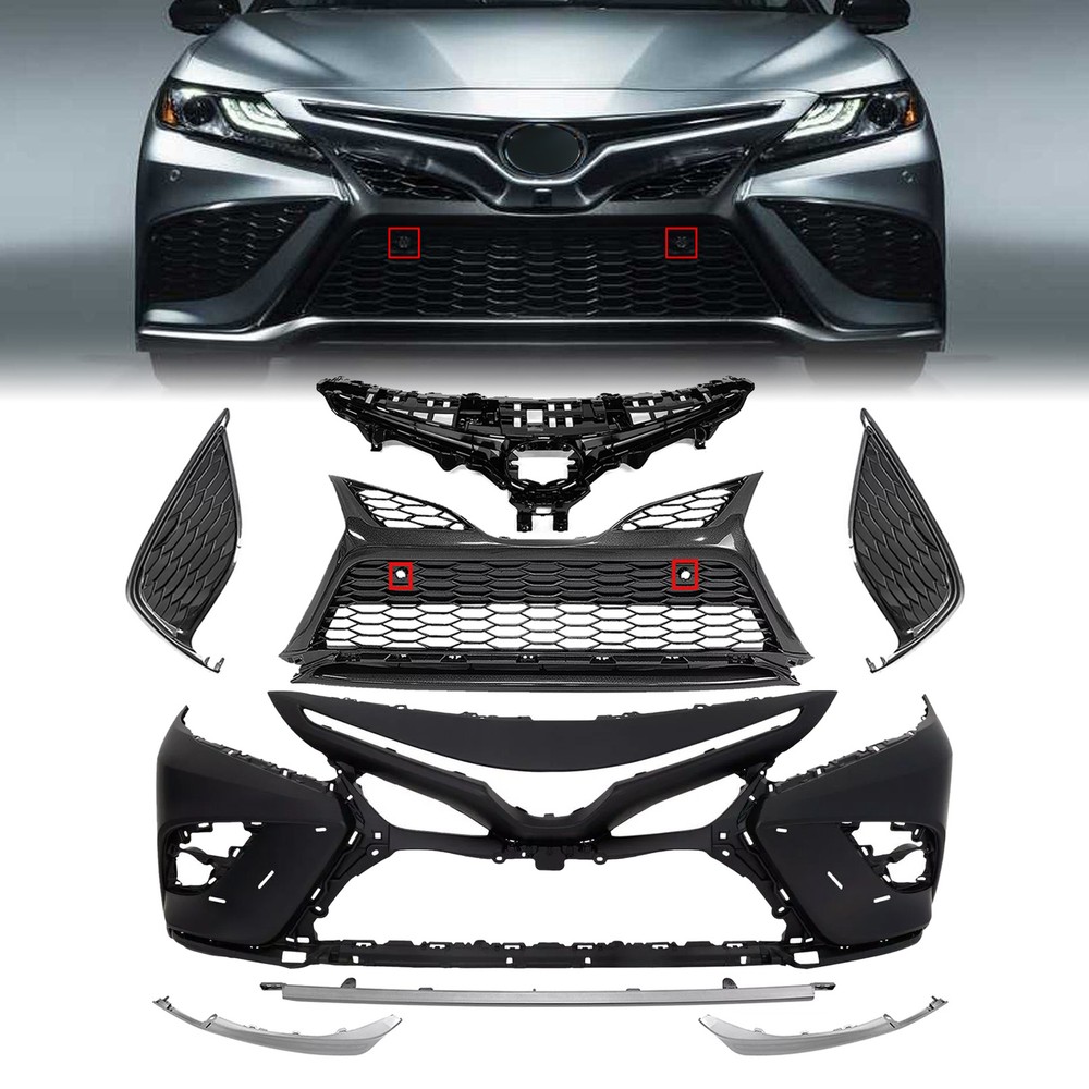 7PCS Toyota Camry SE XSE 2021-2023 Front Grille Fog Light Bezels Trim Kit