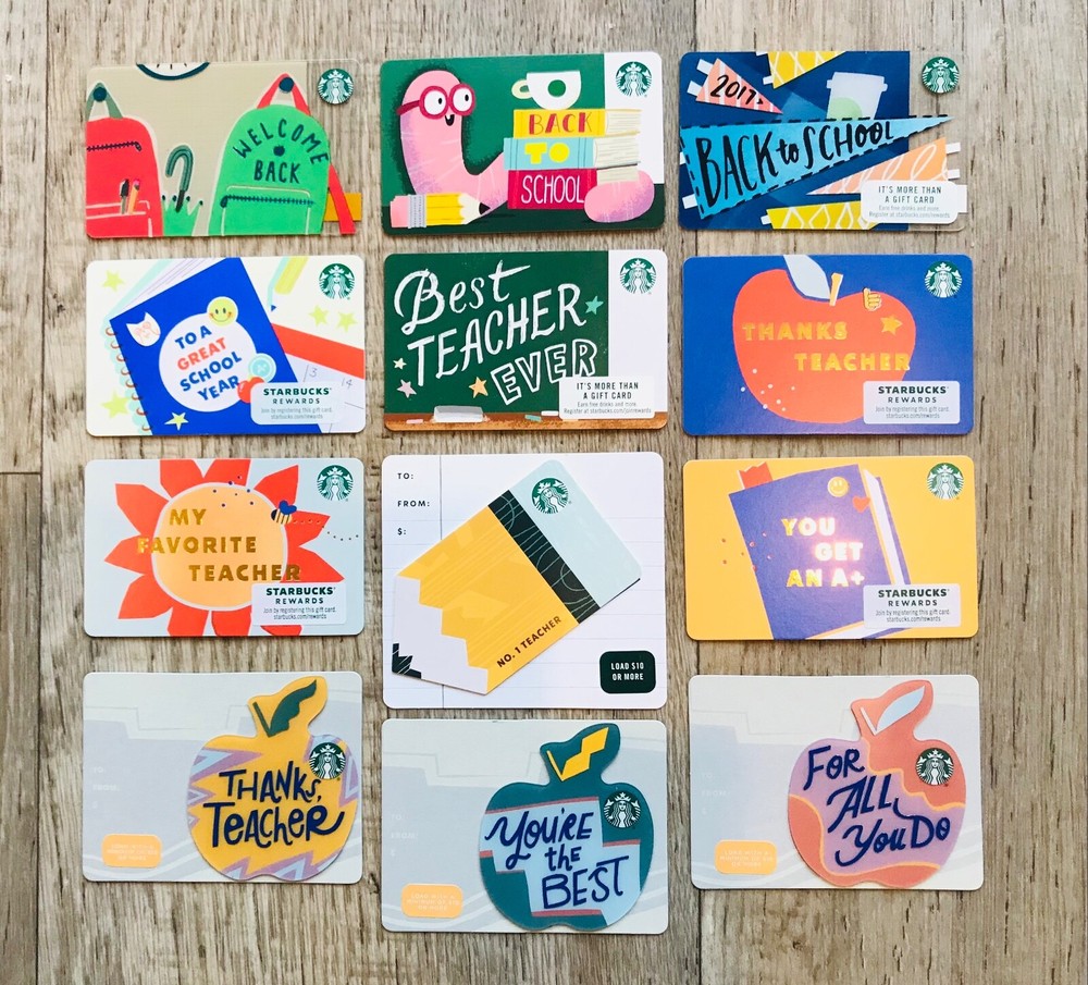 STARBUCKS BACK TO SCHOOL & TEACHER APPRECIATION GIFT CARD NEW-Choose One or More-image