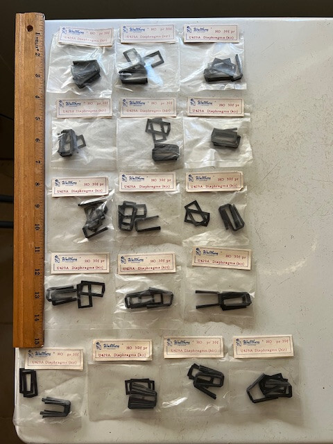 HO Scale  PARTS Walthers NOS U429A Diaphragms Vintage Lot Of 16 Packages